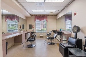 Beauty salon and barbershop for senior