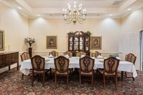 Private dining room for senior