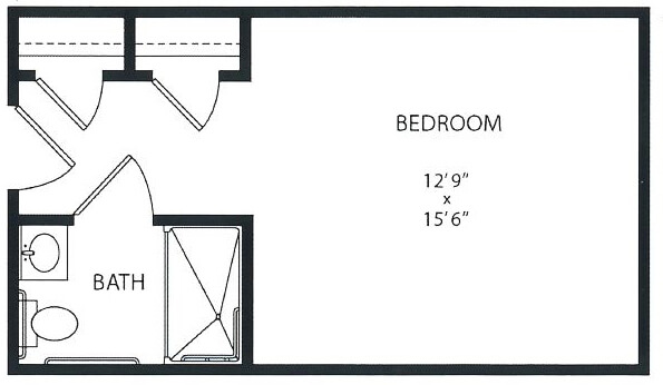 Redbud Suite 1 - senior living floor plan