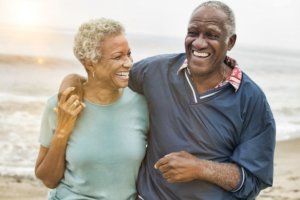 Senior couple enjoying outdoor activities