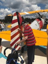 Old man with his plane