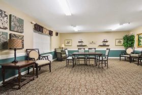 Comfortable retirement home living room interior