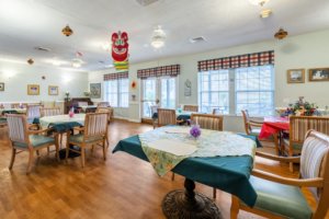 Comfortable dining space for senior citizens