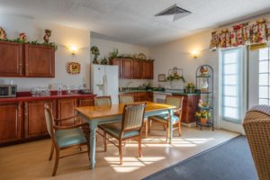 Senior-friendly kitchen design in 55 community