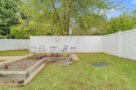 Outdoor dining space in the park