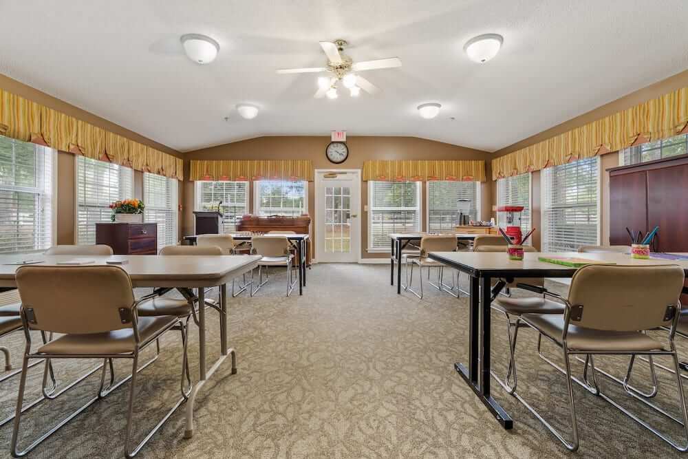 Music activity room in a senior living community