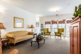 Comfortable retirement home living room interior