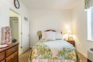 Comfortable senior's apartment bedroom design