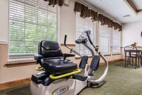 NuStep Exercise Bike in the fitness room