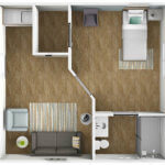 Palmetto One Bedroom One Bathroom - senior living floor plan