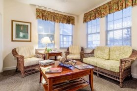 Comfortable retirement home living room interior