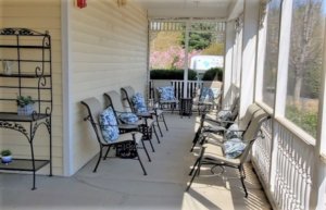 Screened in Porch in Assisted Living