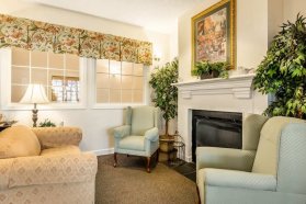 Comfortable retirement home living room interior