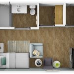 Haywood Suite One Bathroom - senior living floor plan