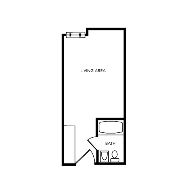 Liberty Suite One Bathroom - senior living floor plan