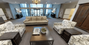 Comfortable retirement home living room