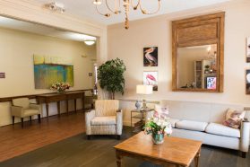 Comfortable retirement home living room interior