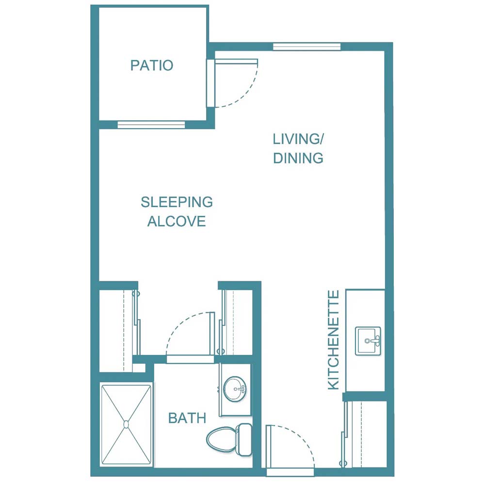 Augusta Suite - senior living floor plan