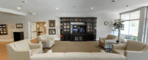 Comfortable retirement home living room