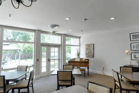 Dining space with chef-prepared meals in a retirement community