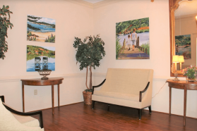 Comfortable retirement home living room interior