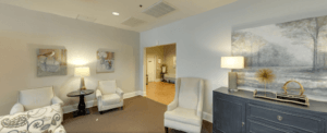 Comfortable retirement home living room