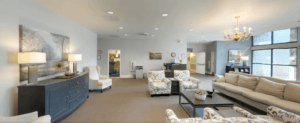 Comfortable retirement home living room