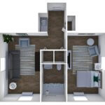 Hooper One Bedroom One Bathroom - senior living floor plan