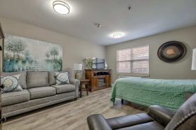 Senior's apartment bedroom design