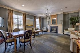 Comfortable retirement home living room interior