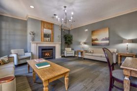 Comfortable retirement home living room interior