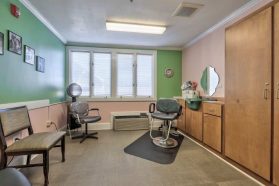 Beauty salon and barbershop for senior