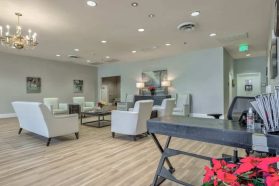 Comfortable retirement home living room