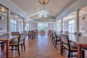 Spacious dining and living in multipurpose rooms