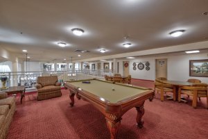 Billiard room for seniors