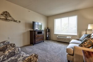 Temperature adjusted living room for seniors